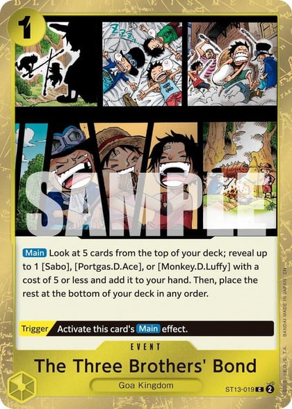The Three Brothers' Bond (Pirate Foil), Premium Booster -The Best- Vol. 2 ST13-019