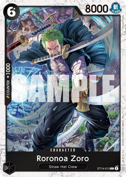 Roronoa Zoro - ST14-013 (Pirate Foil), Premium Booster -The Best- Vol. 2 ST14-013
