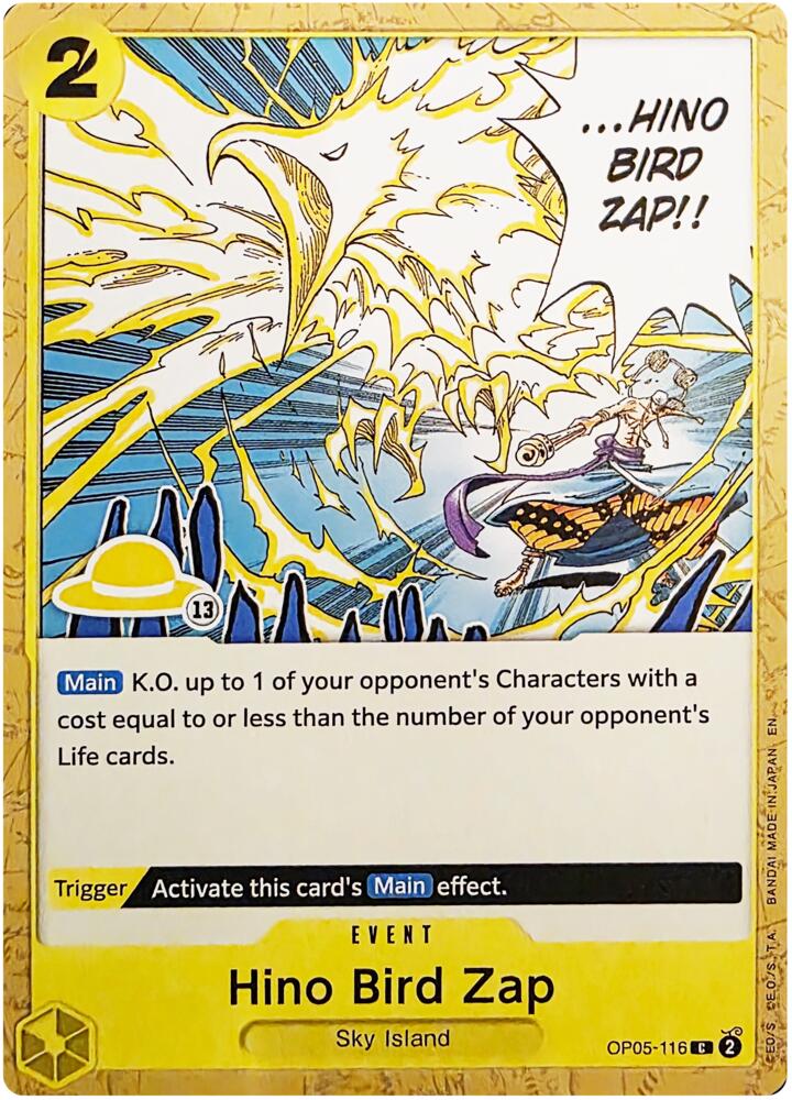 Hino Bird Zap (Luffy Deck), Set Sail Deck Set OP05-116
