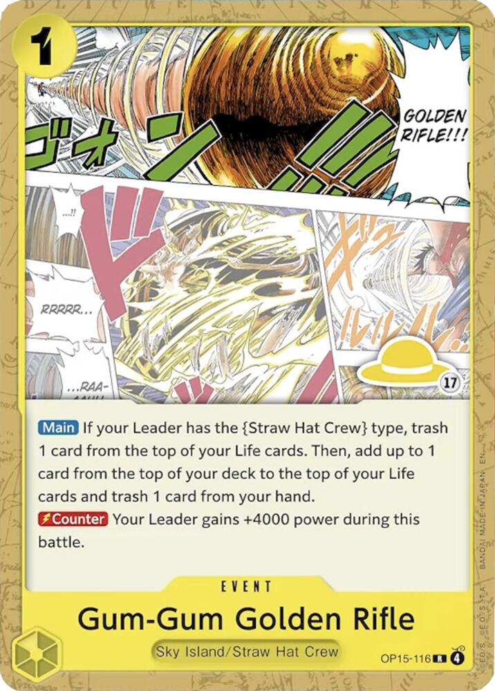 Gum-Gum Golden Rifle (Luffy Deck), Set Sail Deck Set OP15-116