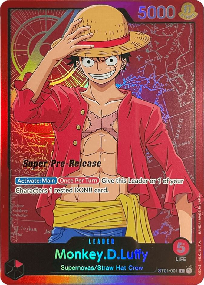 Monkey.D.Luffy (001), Super Pre-Release Starter Deck 1: Straw Hat Crew ST01-001