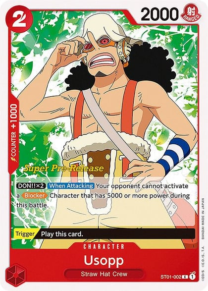 Usopp, Super Pre-Release Starter Deck 1: Straw Hat Crew ST01-002