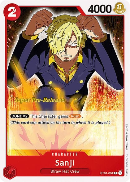 Sanji, Super Pre-Release Starter Deck 1: Straw Hat Crew ST01-004