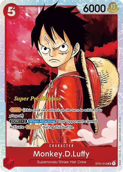 Monkey.D.Luffy (012), Super Pre-Release Starter Deck 1: Straw Hat Crew ST01-012