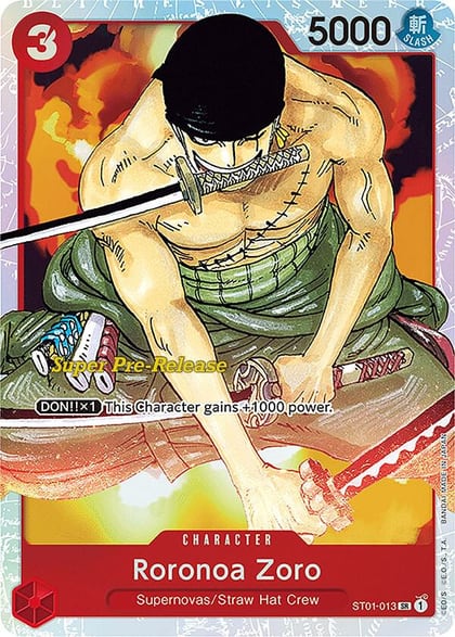 Roronoa Zoro, Super Pre-Release Starter Deck 1: Straw Hat Crew ST01-013
