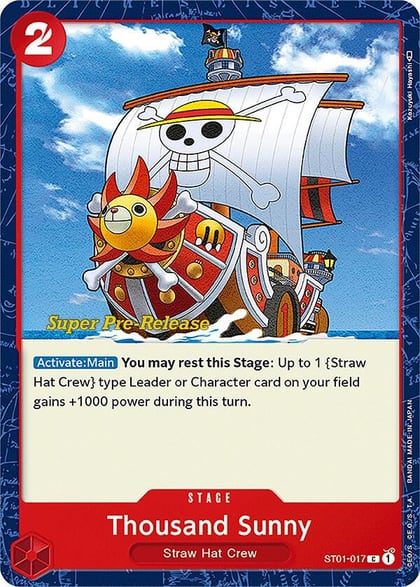 Thousand Sunny, Super Pre-Release Starter Deck 1: Straw Hat Crew ST01-017