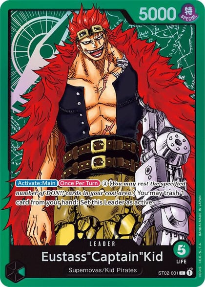 Eustass"Captain"Kid (001), Starter Deck 2: Worst Generation ST02-001