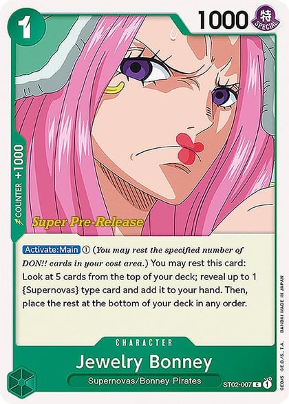 Jewelry Bonney, Super Pre-Release Starter Deck 2: Worst Generation ST02-007