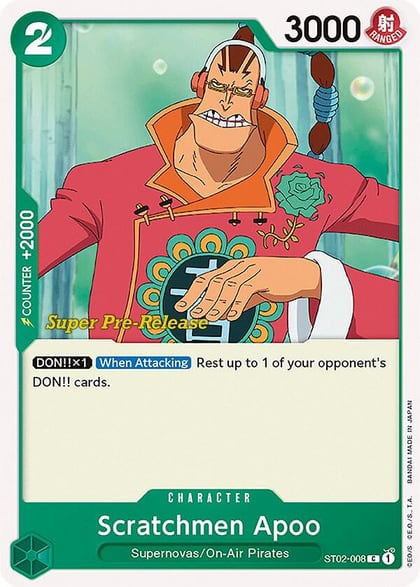 Scratchmen Apoo, Super Pre-Release Starter Deck 2: Worst Generation ST02-008