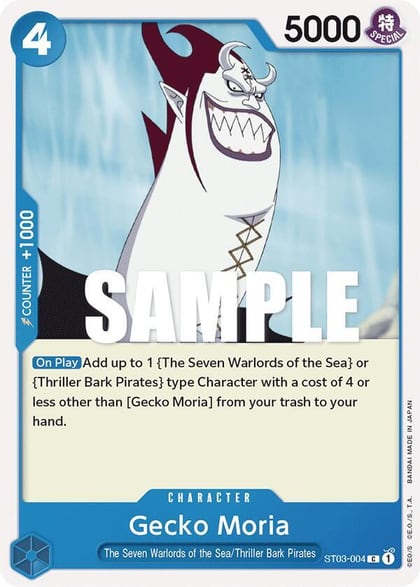 Gecko Moria, Starter Deck 3: The Seven Warlords of The Sea ST03-004