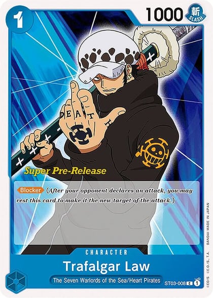 Trafalgar Law, Super Pre-Release Starter Deck 3: The Seven Warlords of the Sea ST03-008