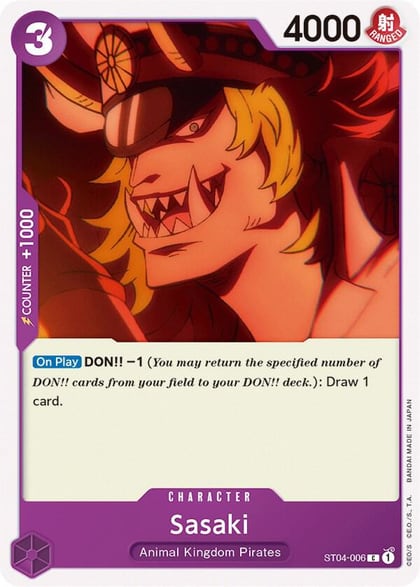 Sasaki, Starter Deck 4: Animal Kingdom Pirates ST04-006