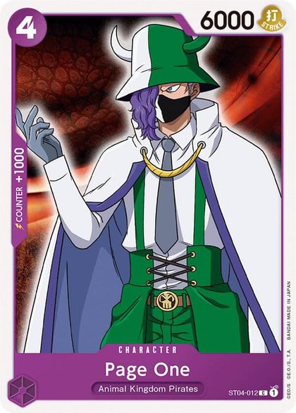 Page One, Starter Deck 4: Animal Kingdom Pirates ST04-012