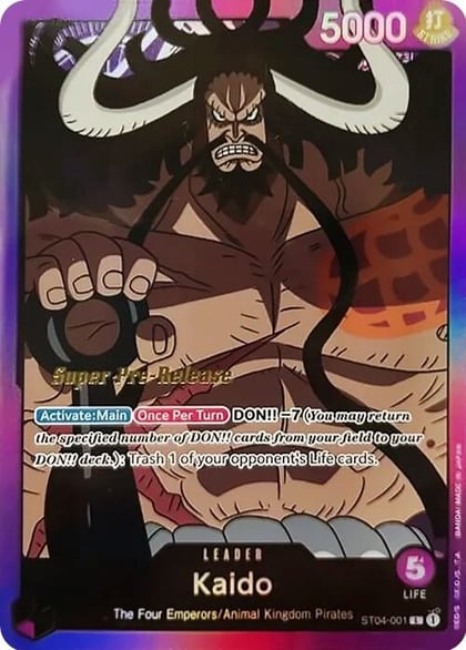 Kaido (001), Super Pre-Release Starter Deck 4: Animal Kingdom Pirates ST04-001