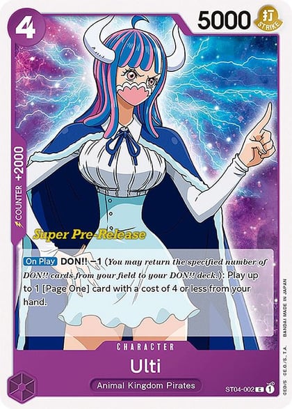 Ulti, Super Pre-Release Starter Deck 4: Animal Kingdom Pirates ST04-002