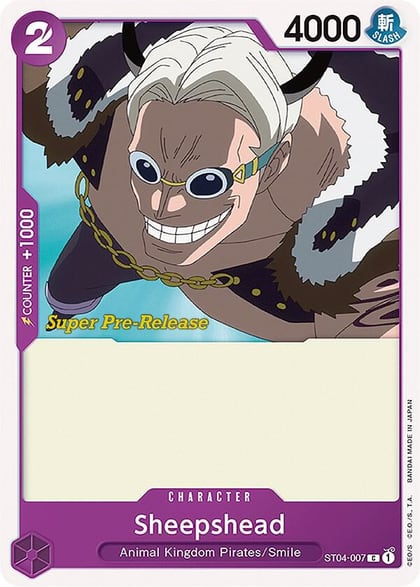 Sheepshead, Super Pre-Release Starter Deck 4: Animal Kingdom Pirates ST04-007