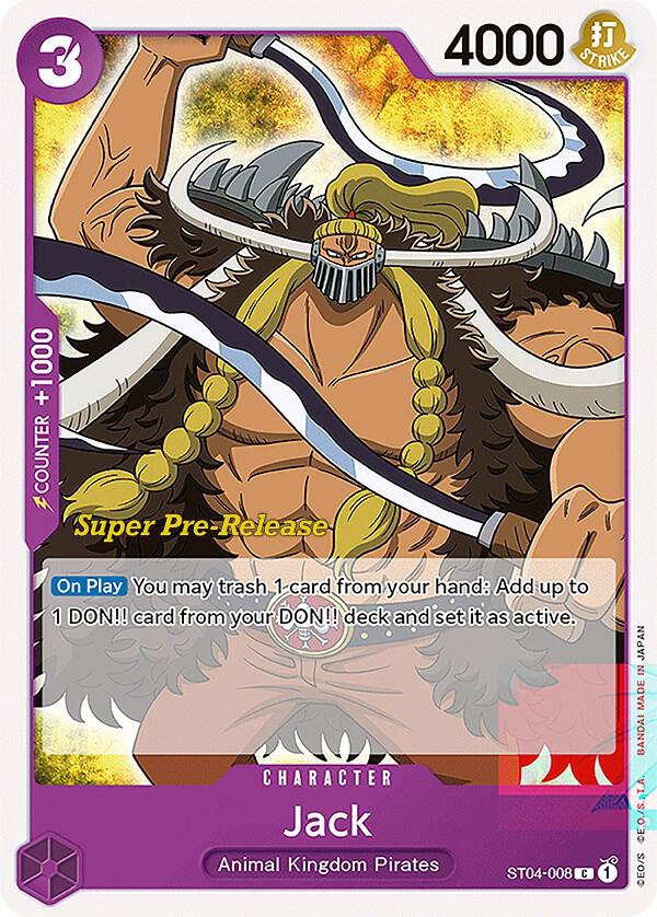 Jack, Super Pre-Release Starter Deck 4: Animal Kingdom Pirates ST04-008