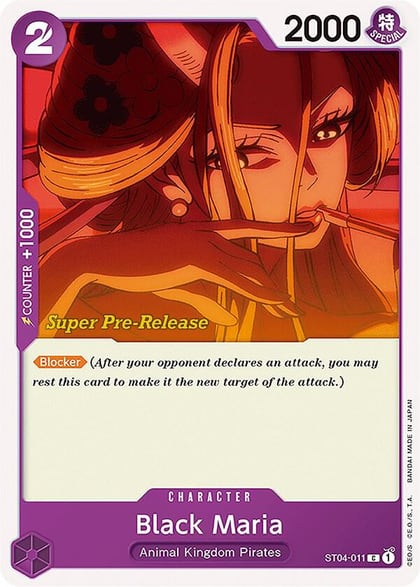 Black Maria, Super Pre-Release Starter Deck 4: Animal Kingdom Pirates ST04-011