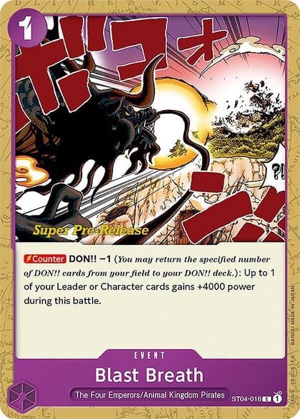 Blast Breath, Super Pre-Release Starter Deck 4: Animal Kingdom Pirates ST04-016