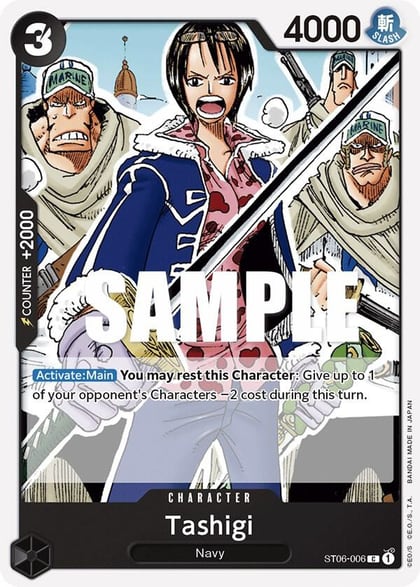 Tashigi, Starter Deck 6: Absolute Justice ST06-006