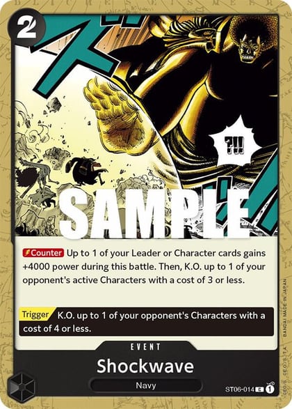 Shockwave, Starter Deck 6: Absolute Justice ST06-014