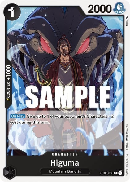 Higuma, Starter Deck 8: Monkey.D.Luffy ST08-008