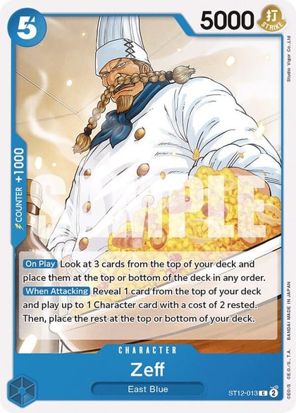 Zeff, Starter Deck 12: Zoro and Sanji ST12-013