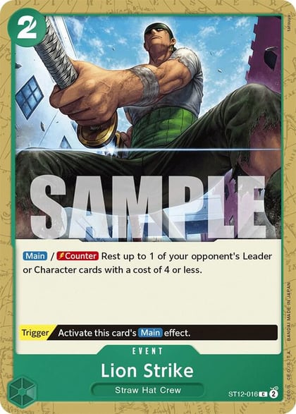 Lion Strike, Starter Deck 12: Zoro and Sanji ST12-016