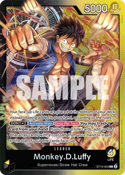 Monkey.D.Luffy (003), Ultra Deck: The Three Brothers ST13-003