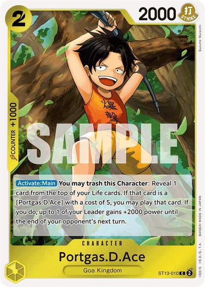 Portgas.D.Ace (010), Ultra Deck: The Three Brothers ST13-010