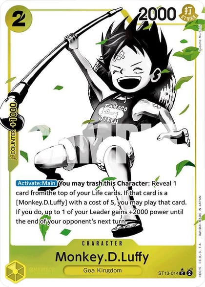 Monkey.D.Luffy (014) (Parallel), Ultra Deck: The Three Brothers ST13-014