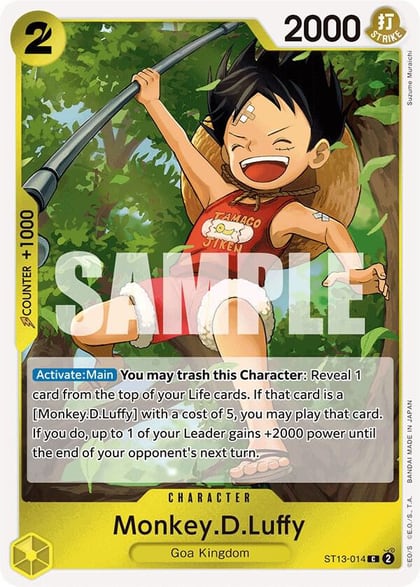 Monkey.D.Luffy (014), Ultra Deck: The Three Brothers ST13-014