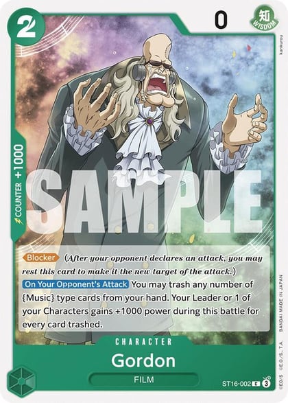 Gordon, Starter Deck 16: GREEN Uta ST16-002