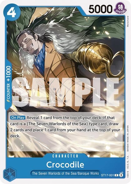 Crocodile, Starter Deck 17: BLUE Donquixote Doflamingo ST17-001