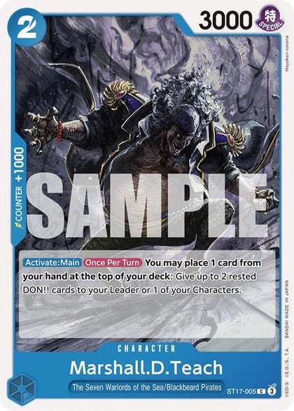 Marshall.D.Teach, Starter Deck 17: BLUE Donquixote Doflamingo ST17-005