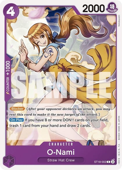 O-Nami, Starter Deck 18: PURPLE Monkey.D.Luffy ST18-002
