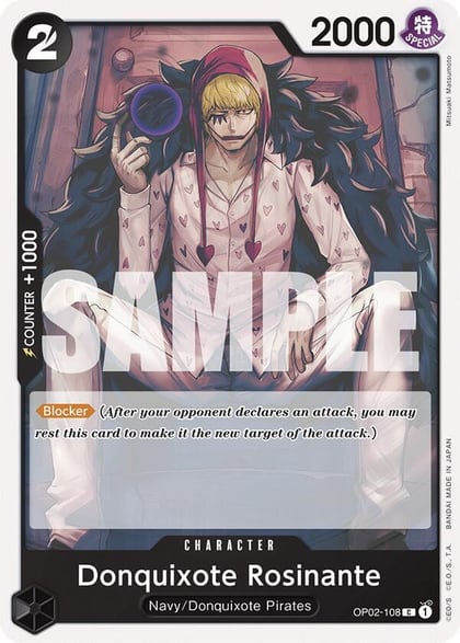 Donquixote Rosinante, Starter Deck 19: BLACK Smoker OP02-108