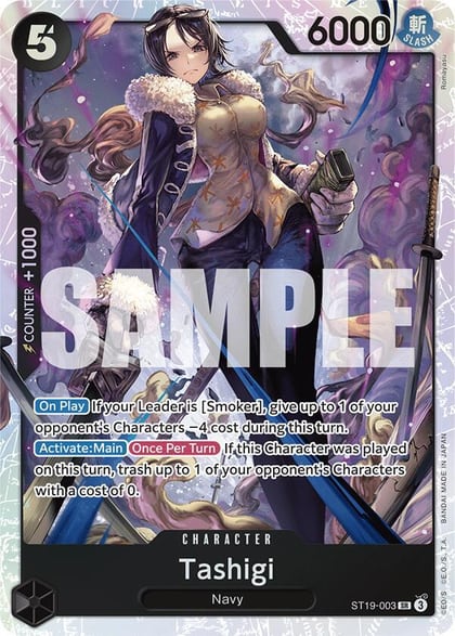 Tashigi, Starter Deck 19: BLACK Smoker ST19-003