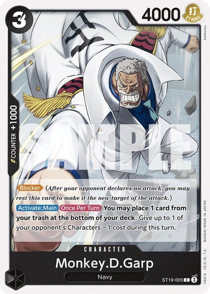 Monkey.D.Garp, Starter Deck 19: BLACK Smoker ST19-005