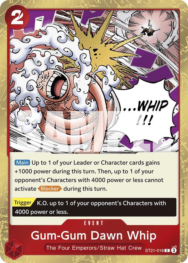 Gum-Gum Dawn Whip, Starter Deck EX: Gear 5 ST21-016