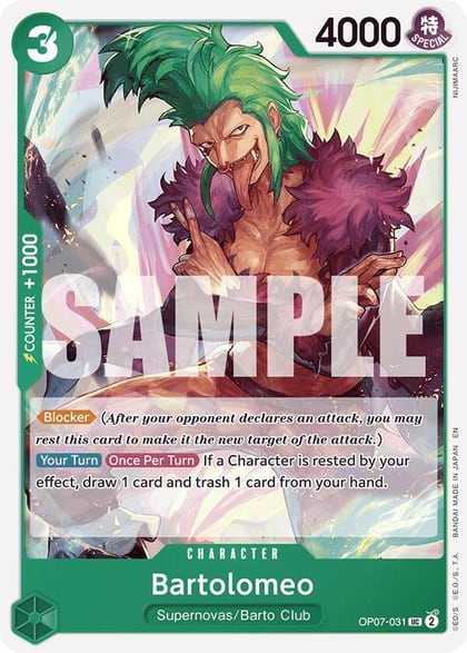 Bartolomeo (Reprint), Starter Deck 24: GREEN Jewelry Bonney OP07-031