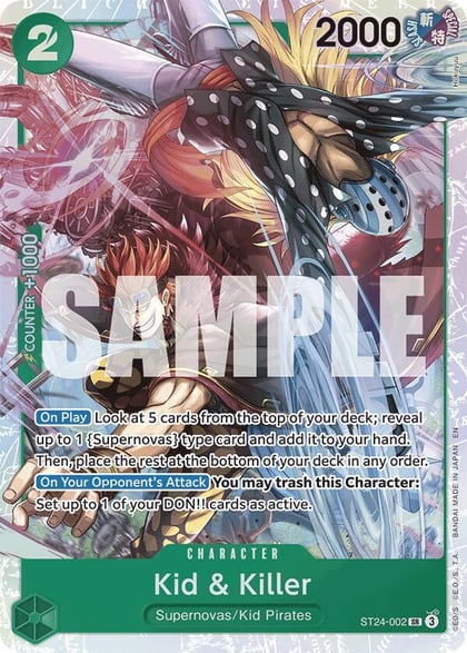 Kid & Killer, Starter Deck 24: GREEN Jewelry Bonney ST24-002