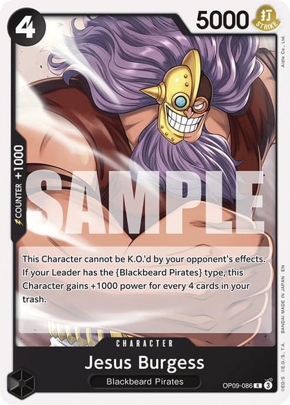Jesus Burgess (Reprint), Starter Deck 27: BLACK Marshall.D.Teach OP09-086