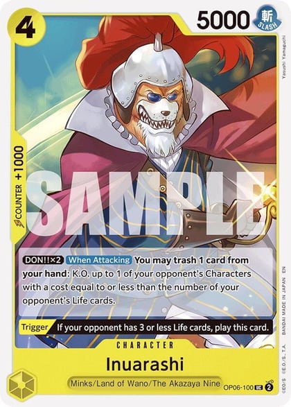 Inuarashi (Reprint), Starter Deck 28: GREEN/YELLOW Yamato OP06-100
