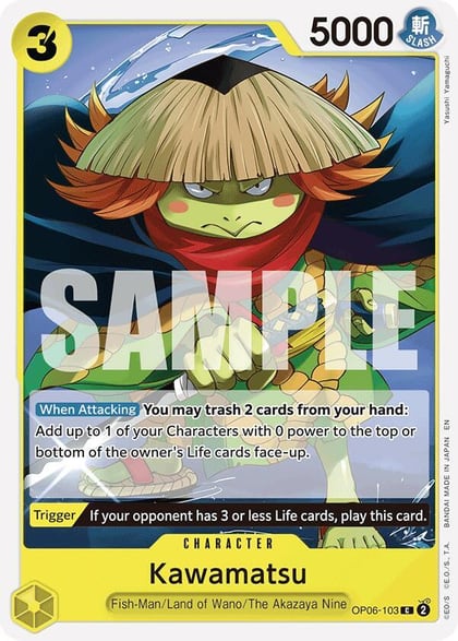 Kawamatsu (Reprint), Starter Deck 28: GREEN/YELLOW Yamato OP06-103