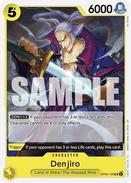 Denjiro (Reprint), Starter Deck 28: GREEN/YELLOW Yamato OP06-109