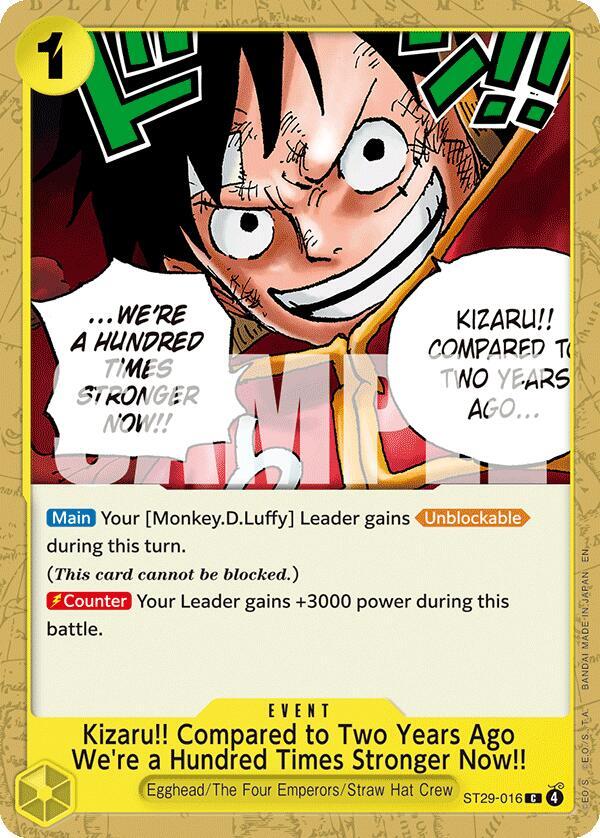 Kizaru!! Compared to Two Years Ago We're a Hundred Times Stronger Now!!, Starter Deck 29: Egghead ST29-016