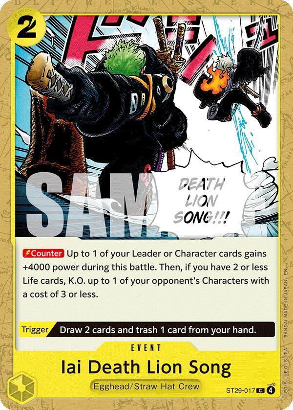Iai Death Lion Song, Starter Deck 29: Egghead ST29-017