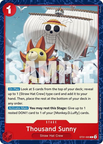 Thousand Sunny, Starter Deck 31: RED Monkey.D.Luffy ST31-005