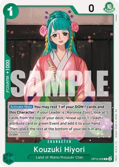 Kouzuki Hiyori, Starter Deck 32: GREEN Roronoa Zoro OP12-028